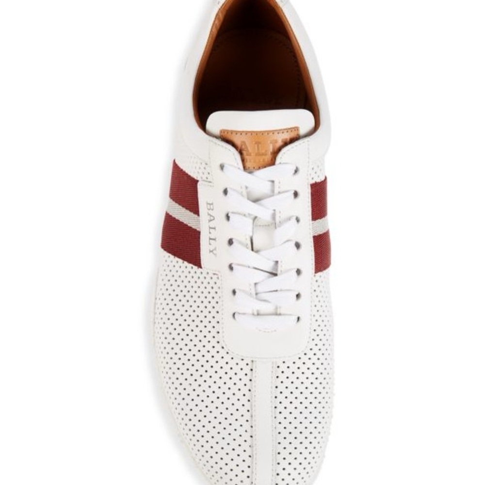 Bally Men's White and Red Sneakers - Picture 6 of 6
